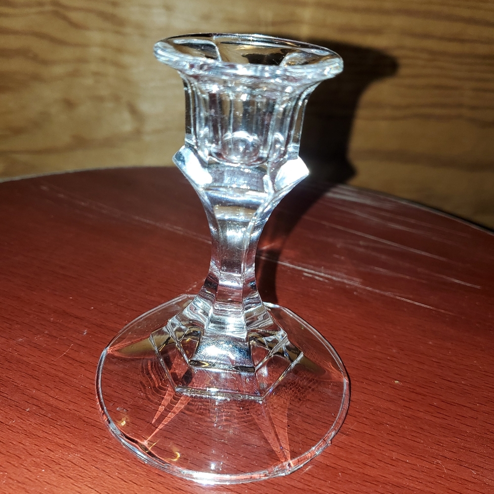 Vintage Glass Crystal Candle stick holder